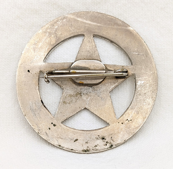 Great LARGE ca 1900's - 1910's "Stock" Old West Special Deputy Sheriff Circle Star Badge