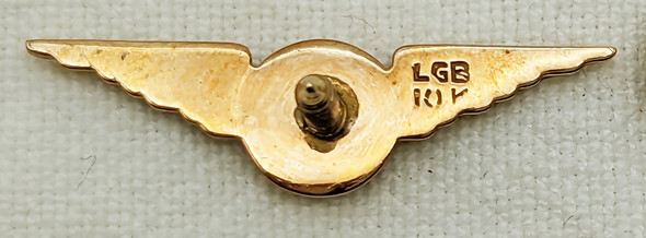 Ca 1953-55 Delta, Chicago & Southern air Lines 3 year Service Pin in 10K Gold by Balfour