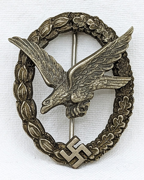 Beautiful M1942 Nazi Luftwaffe Air Gunner & Flight Engineer Badge by JMME & SOHN Berlin