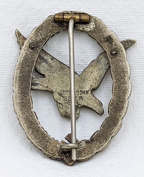 Beautiful M1942 Nazi Luftwaffe Air Gunner & Flight Engineer Badge by JMME & SOHN Berlin