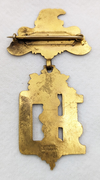 Lovely ca 1900 Native Sons of the Golden West Pacific Parlor #10 Member Badge by Shreve S.F.