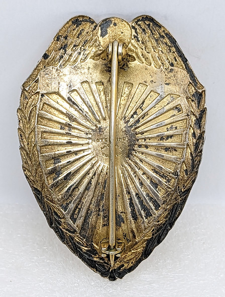 Fabulous Early 1940s Gilt & Enameled Sterling Bakersfield CA Police Chief Badge by LAS&SCO