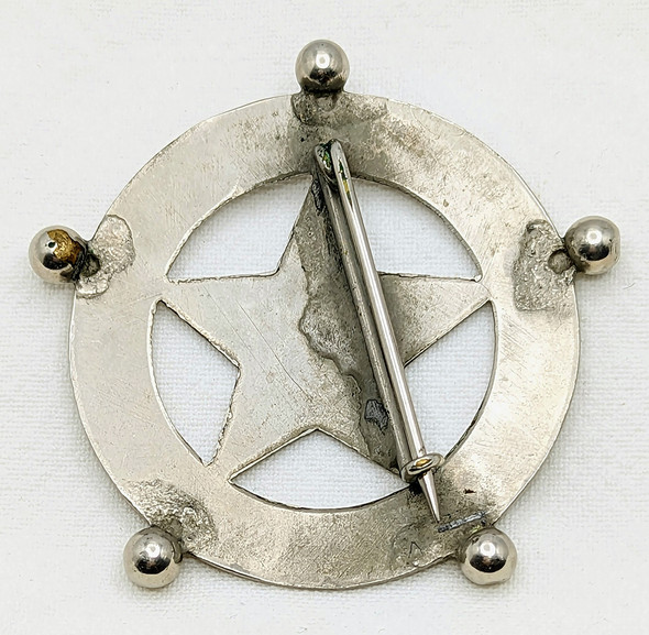 Big Beautiful Old ca 1900 Pendleton Oegon Circle Star Police Badge #5