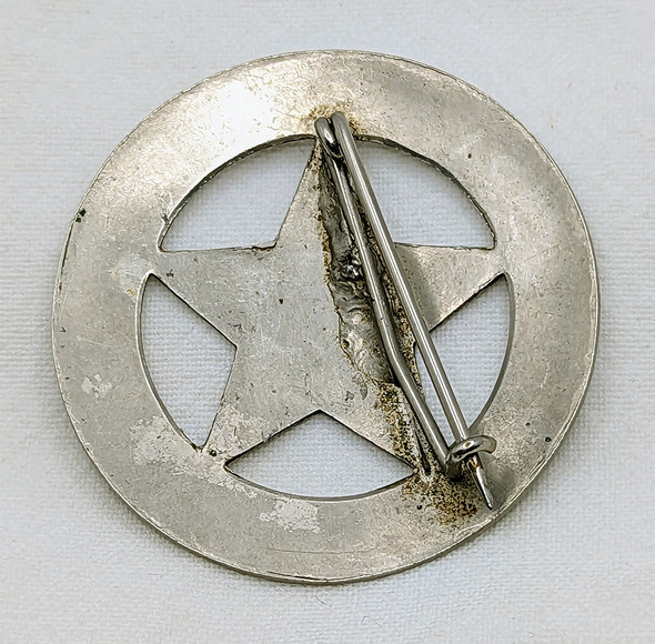 Early 20th Century Seaside OR LARGE Circle Star Police Badge #15