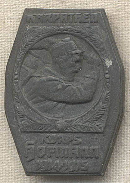 WWI Austrian Unit Cap Badge Karpathen Korps Hofmann 1914 - 1915