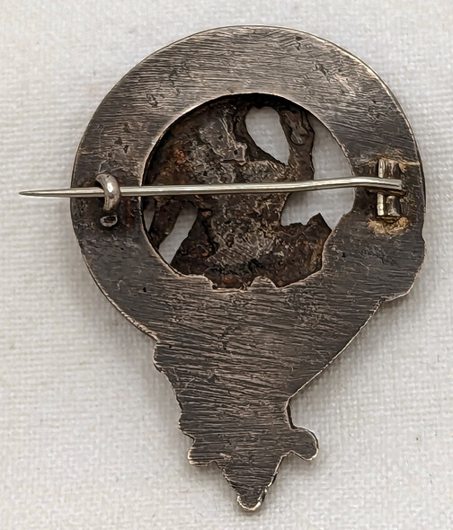 Rare Later 19th Century Scottish Royal House of Scotland Clan Badge in Heavy Cast Silver