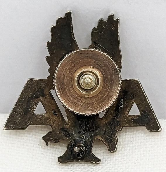 Salty ca 1940 American Airlines Pilot Hat Badge GF on Sterling by Balfour