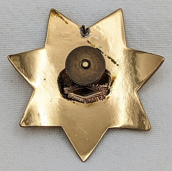Nice 1990s-00s Coalinga Co CA Police Lt Hat Badge by Entenmann-Rovin