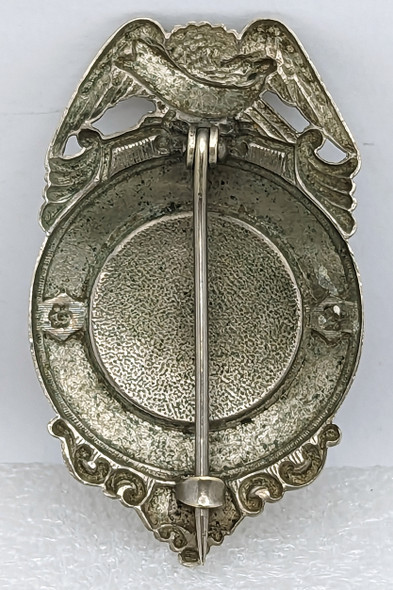 Great Old 1920s - 1930s Hoos Truck Co Livingston Manor NY Fire Dept Badge Large