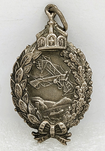 Poignant WWI M1913 Prussian Pilot Prinzen Next of Kin Pendant in 800 Silver with Maker Mark