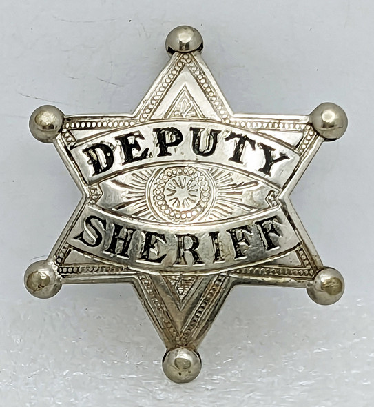 Great 1900s - 1910s Small "Stock" Posse Size 6-pt Star Deputy Sheriff Badge Probably by Sachs Lawlor