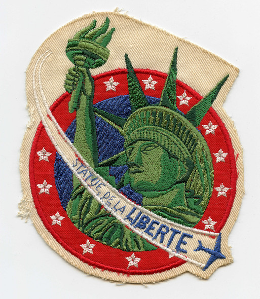 Beautiful Early 1950s USAF 48th Fighter-Bomber Wing French Made Jacket Patch Emb on Cotton Twill