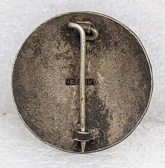 Beautiful WWII CBI Made USAF 20th Air Force Patch Type DI Pin from India in enameled Silver