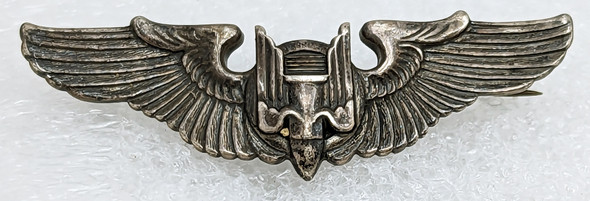 Nice ca 1943 USAAF Air Gunner Wing Shirt Size in the Bell Pattern in Sterling