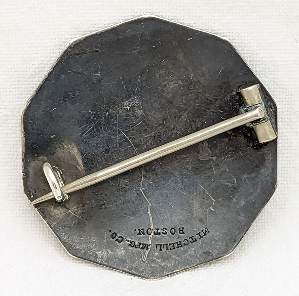Wonderful 1860s-70s Coin Silver Boston Area Decagon Hand Engraved Constable Badge