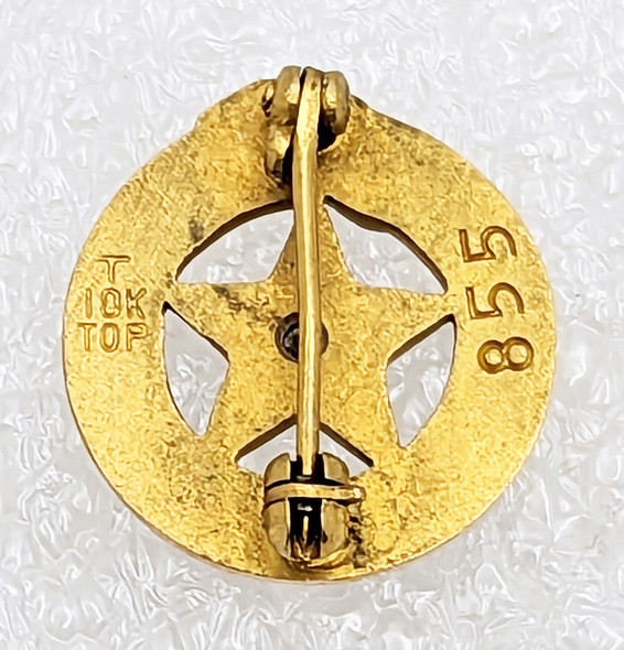 Beautiful 1930s Goodyear Tire & Rubber Co 10K Gold #'d 25 Year Service Pin with Diamond