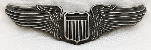 Beautiful Late 1930s - Early WWII USAC Large Heavy Pilot Wing by Balfour LGB