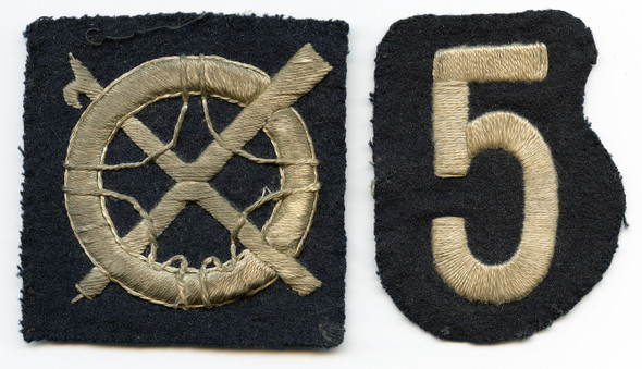 Ext Rare ca 1900 US Life Saving Service USLSS District 5 Surfman Uniform Patches Dist. 5 covers Cape