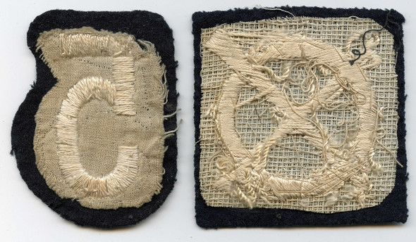 Ext Rare ca 1900 US Life Saving Service USLSS District 5 Surfman Uniform Patches Dist. 5 covers Cape