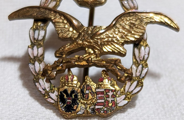 Rare WWI M1917 Austrian Army Miniature Air Crew Badge RIVETED construction