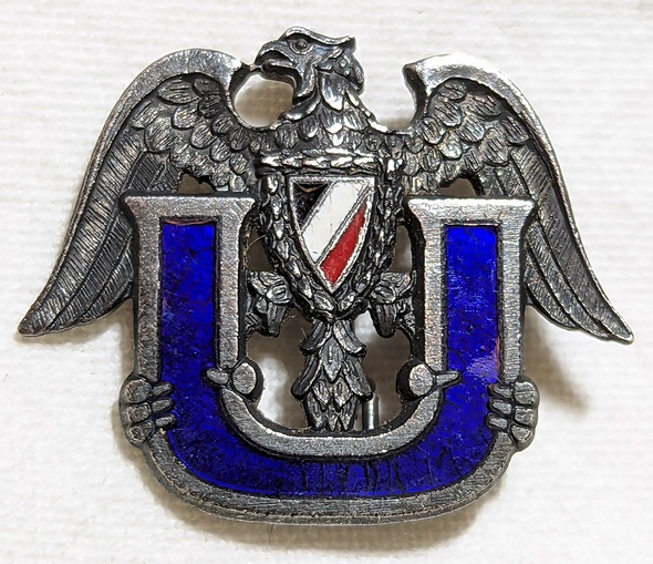 Beautiful Weimar Period 1920s WWI German U Boat Veterans Badge in Silvered & Enameled Bronze