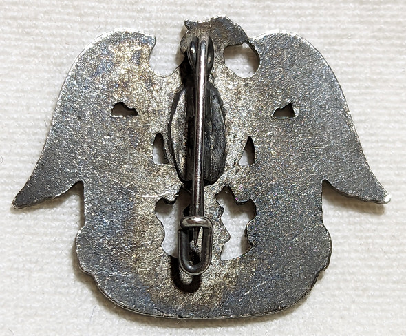 Beautiful Weimar Period 1920s WWI German U Boat Veterans Badge in Silvered & Enameled Bronze