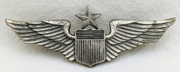 Grouping of WWII Lt General Barney M. Giles Including ca 1937 AMCRAFT Deco Style Sr. Pilot Wing