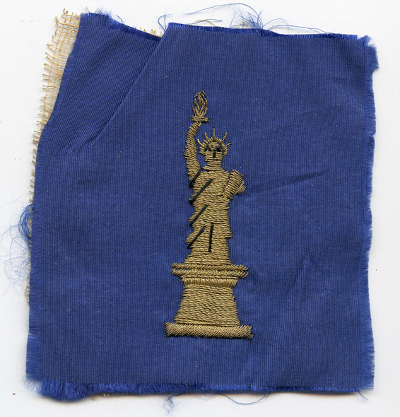 Gorgeous WWI US Army 77th Division Shoulder Patch French Made in Bullion on Silk Exc Condition