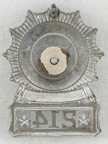 Ext Rare ca 1950 US Atomic Energy Commission Protective Force Inspector Hat Badge #214