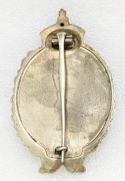 Lovely ca Early 1918 Prussian Pilot Badge in Silver plated Tombak by Meybauer