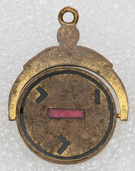 Rare 1920s KKK Ku Klux Klan Enameled Gilt Brass Spinner Thaumatrope