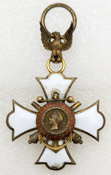 Rare ca 1900 Naval & Military Order of the Spanish American War member Badge #42 in Silver