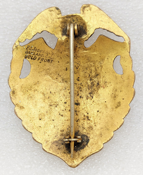 1910s Alameda Co CA Special Dep Sheriff Badge #2940 in Gold Front by Ed Jones Profusely Engraved