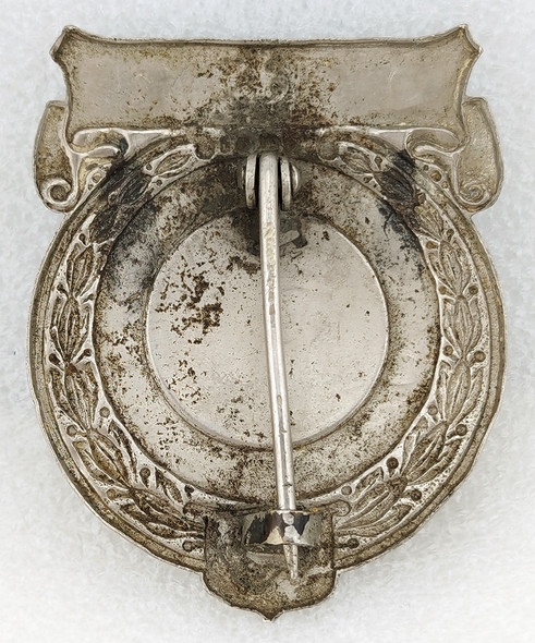 Great WWII Fleet Air Alameda CA USN Police Badge #1 in Wartime Nickel Plated Steel