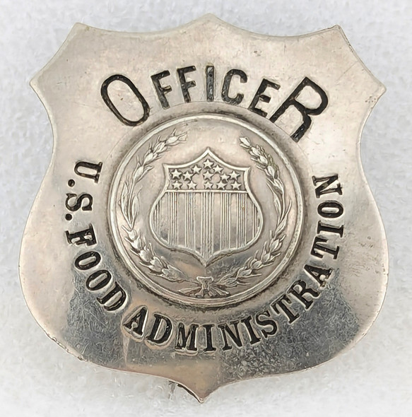 Rare WWI US Food Administration Officer Badge #135