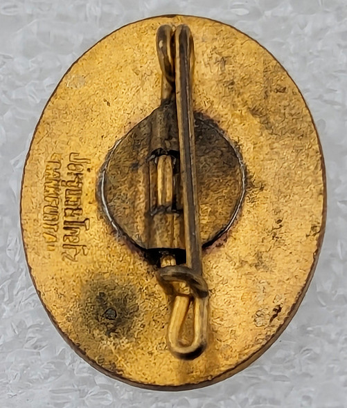 Early WWII ca 1941 DFS German Research Inst. For Gliding Gold & White Managing Staff Lapel Pin #691