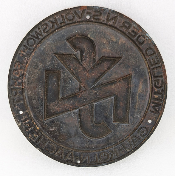 Early ca 1932 Nationalsozialistische Volkswohlfahrt NS People Welfare Brass Donation Door Plaque