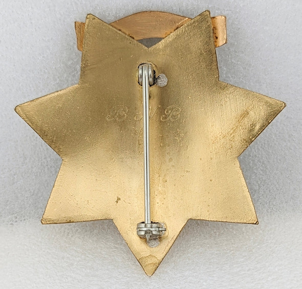 Beautiful Late 1980s San Carlos AZ Apache Police Sergeant Badge by BNB First Mark