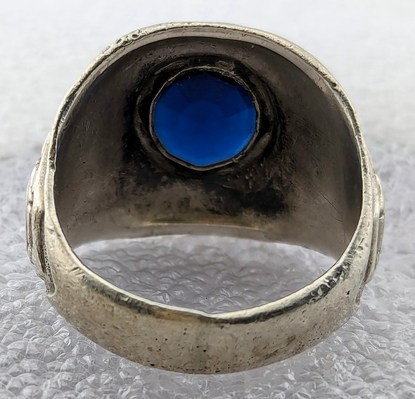 Nice Korean War era USAF Sterling Silver Ring with Blue Stone Sz 10