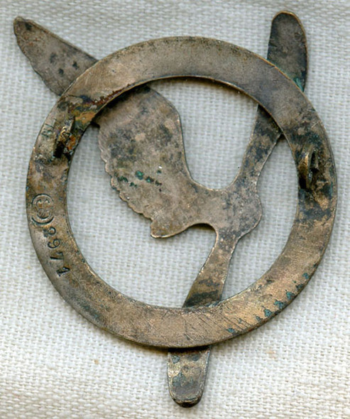 WWI Type I French Air Crew (L'Equipage de l'Air) Badge Numbered 2971