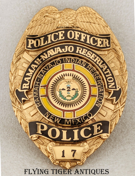 Rare Late 1980s Ramah - Navajo Reservation Police Officer Badge #17 by BNB