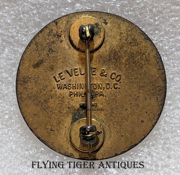 Gorgeous WWII USN CBs Seabees Can Do Enameled Silver Badge by Levelle