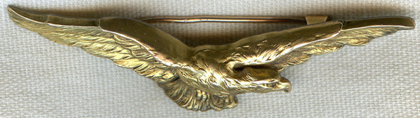 Beautiful Early WWI "Fix" "Wing" Unofficial Pilot Badge Variant Maker Mark Worn Before 1916 Badge