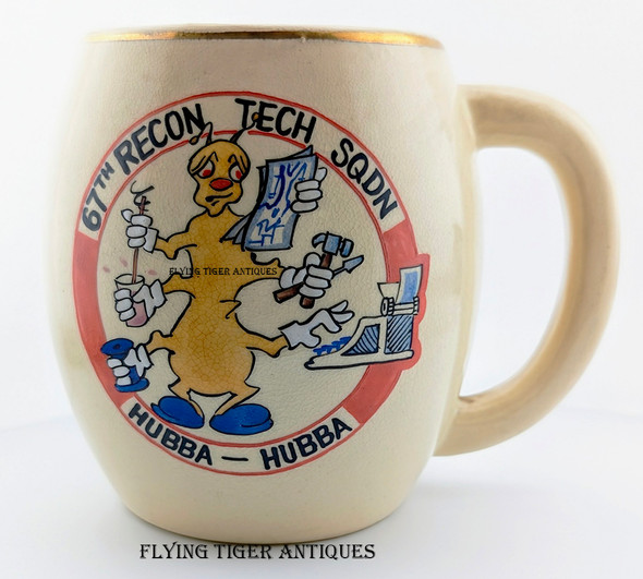 Rare Korean War 67th Recon Tech Squadron 5th Air Force Beer Mug