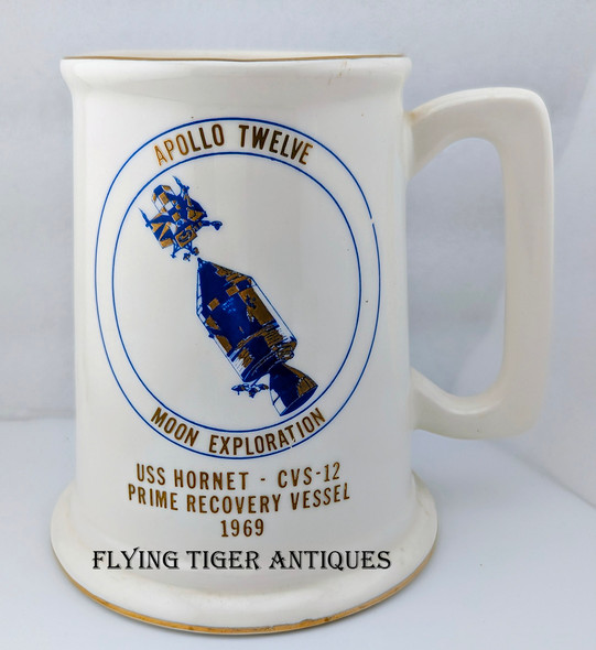 Ext Rare 1969 USS Hornet Apollo 12 Prime Recovery Vessel Beer Mug Stein
