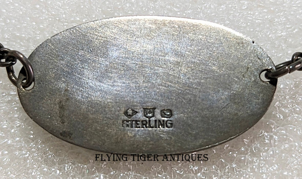 Beautiful WWI USAS Pilot Bracelet in Silver by Robbins with Early Maker Mark