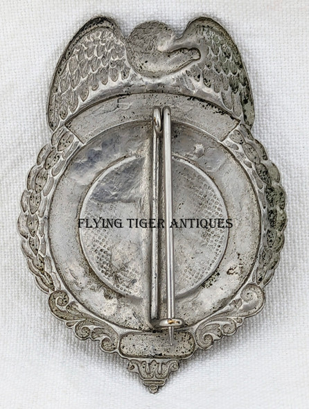 Ext Rare Early WWII US Army Camp Callan (San Diego) CA Patrolman Badge #7