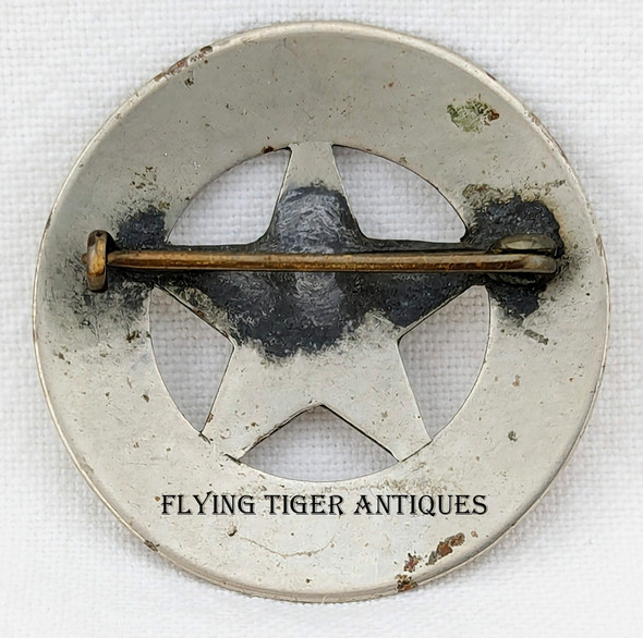 Ext Rare 1890s Tacoma Washington Circle Star Park Police Badge #2