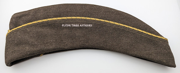 Beautiful WWII US Army WAC Enlisted Overseas Cap Size 21 with officer Medical Device Named
