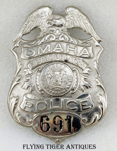 Great ca 1910s - 1920s Omaha Nebraska Metropolitan Police